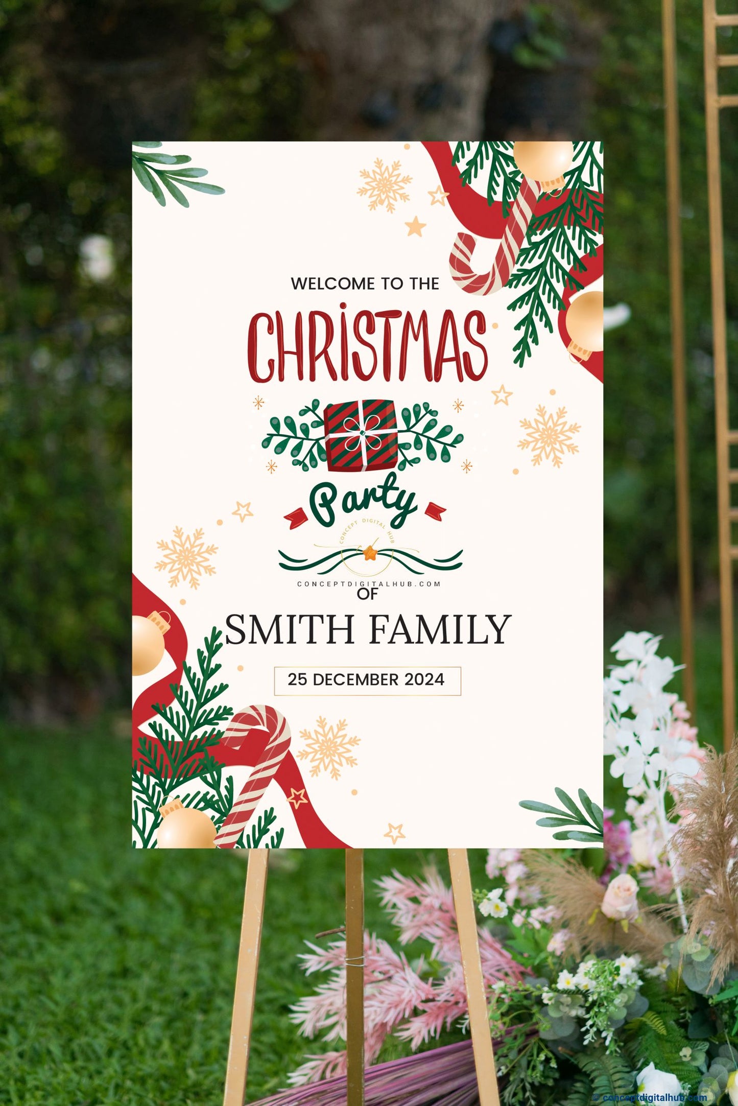 Gift Box Sign Welcome Board for Christmas