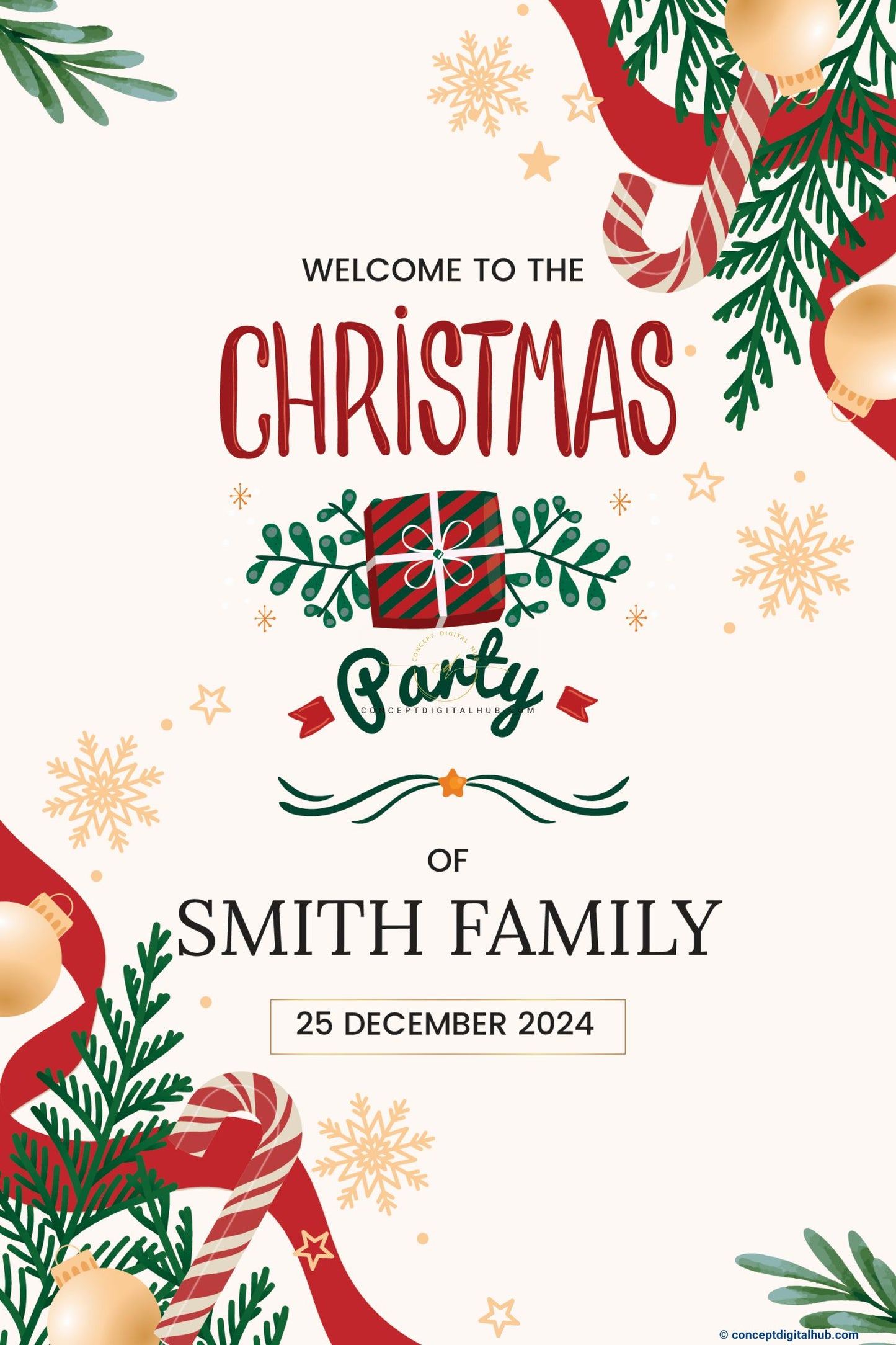 Gift Box Sign Welcome Board for Christmas