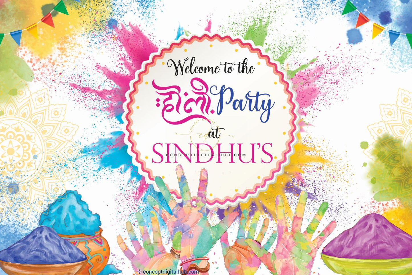 Holi Welcome sign Board