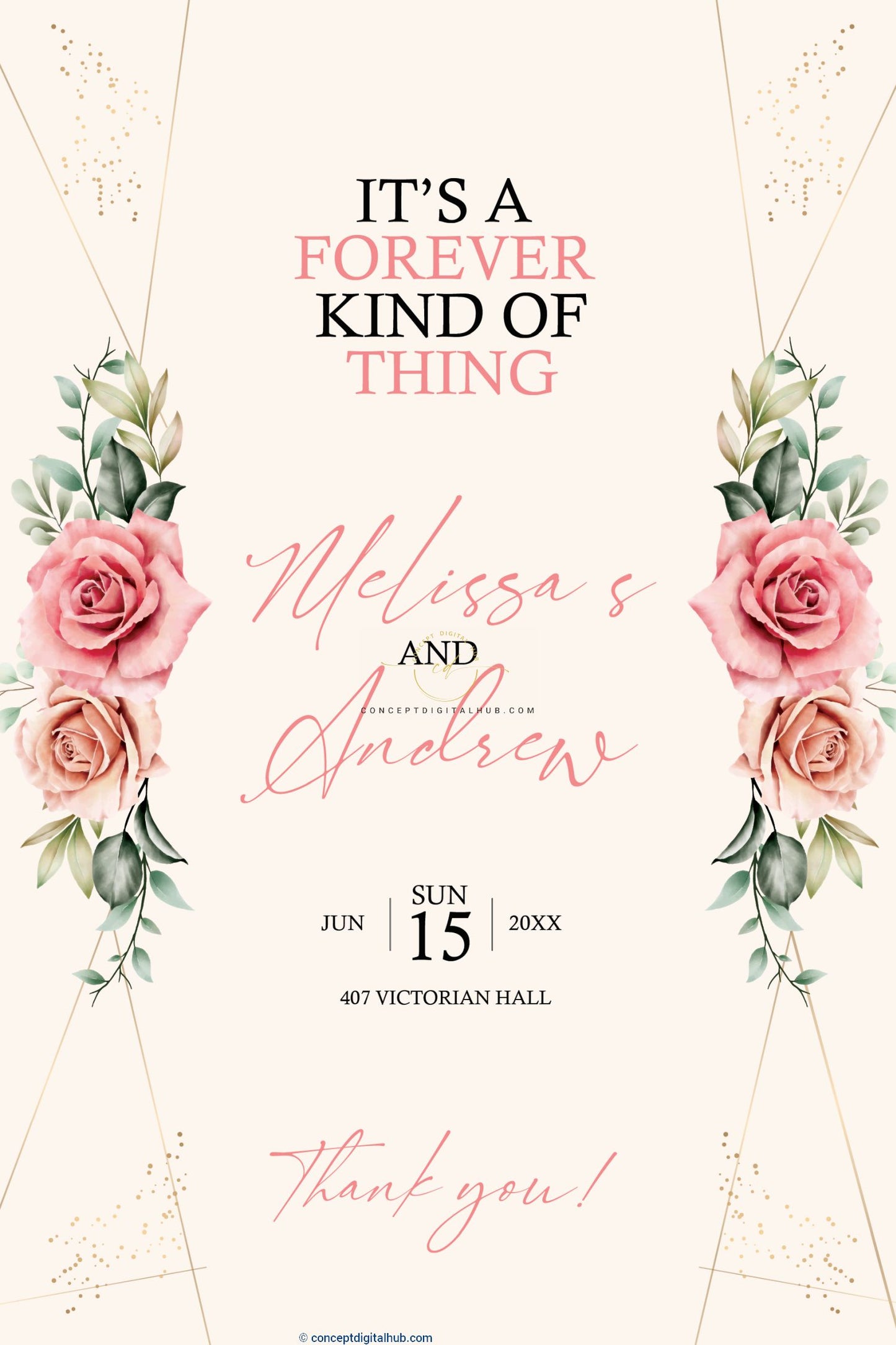 Reception Welcome Sign Board With Roses