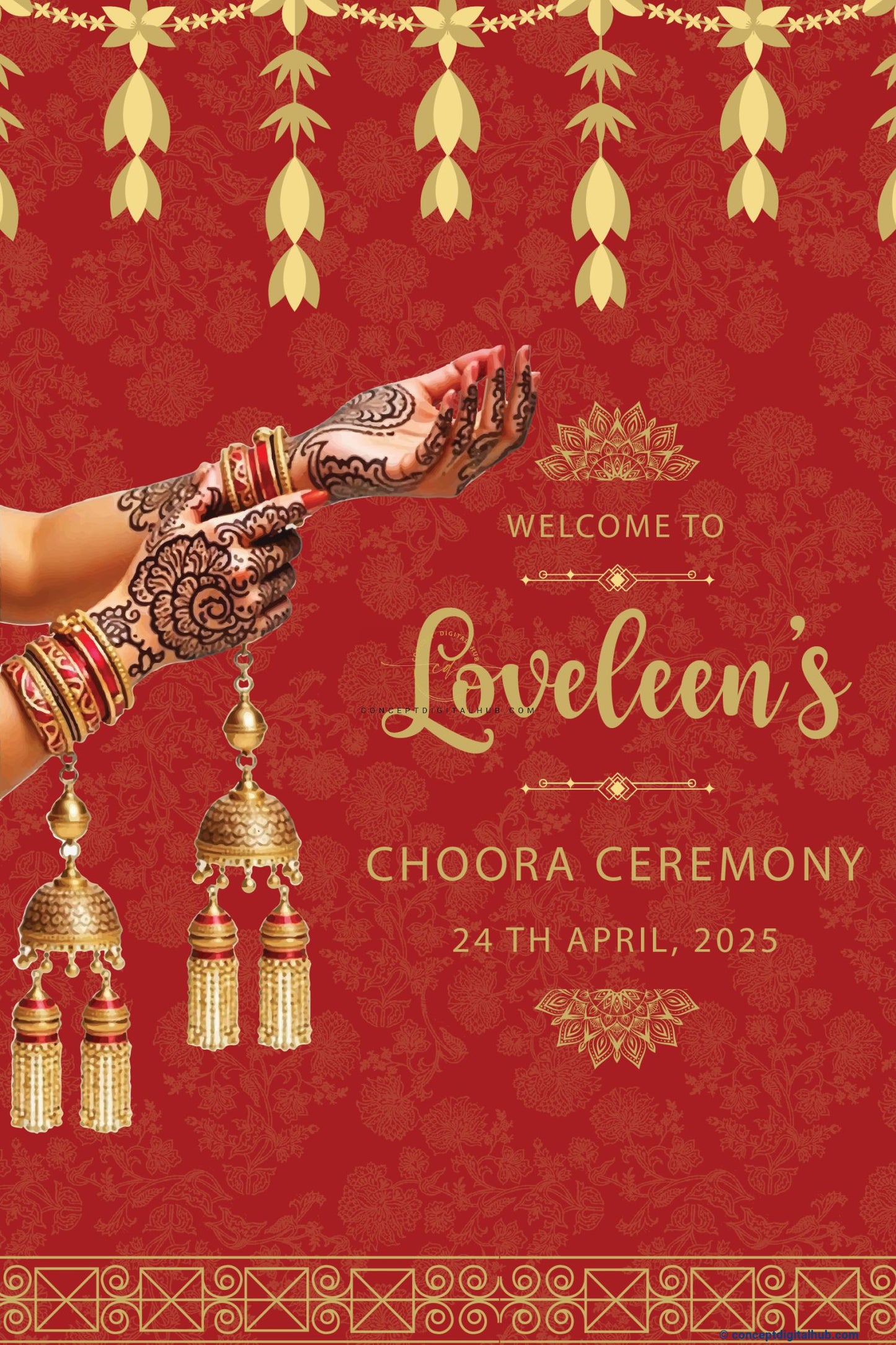 Red Brown Color Kalira Sign Welcome Board for Choora