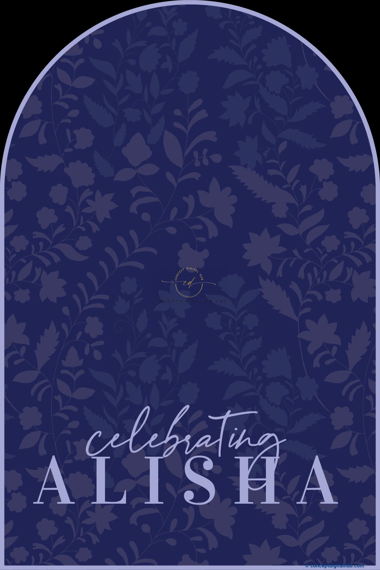 Cloud Burst Color Floral Pattern Welcome Board for Wedding Week