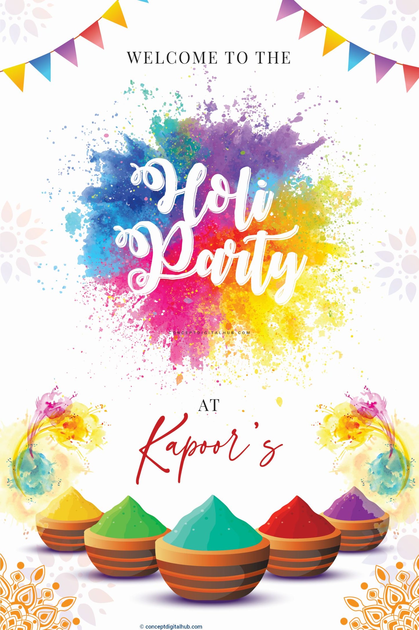 Holi Welcome Sign Board