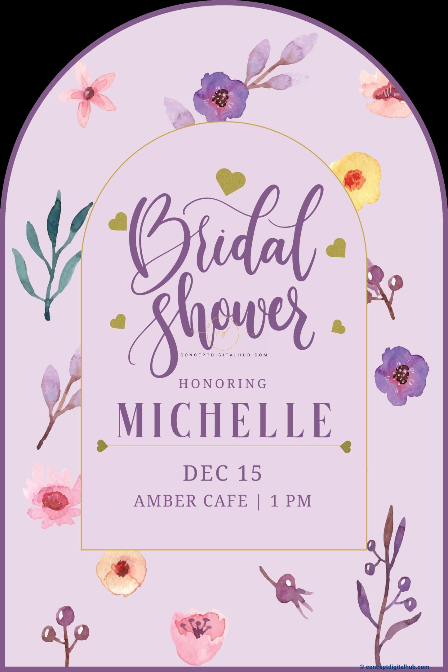 Light Pink Color Floral Welcome Board for Bridal Shower