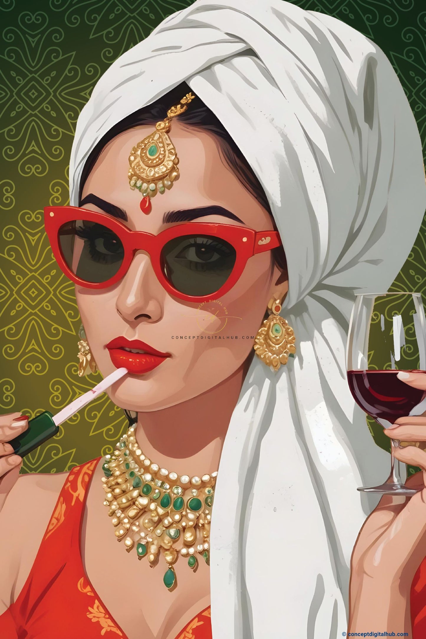 Green Color Fusion Welcome Board