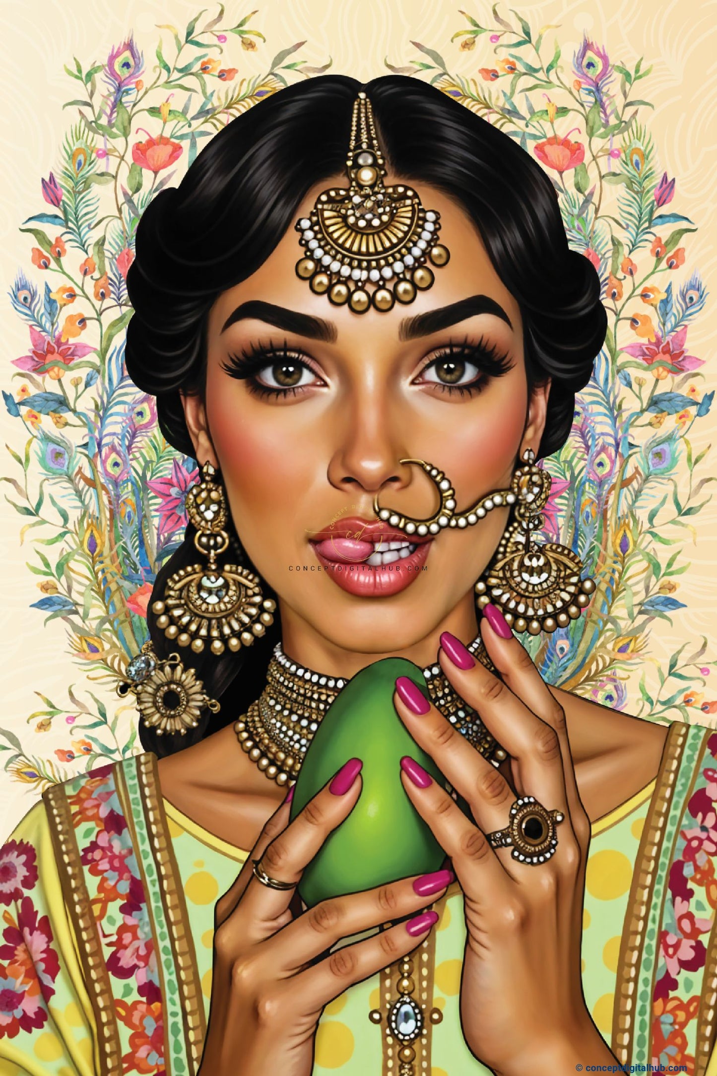 Peach Color Bride Welcome Board for Fusion