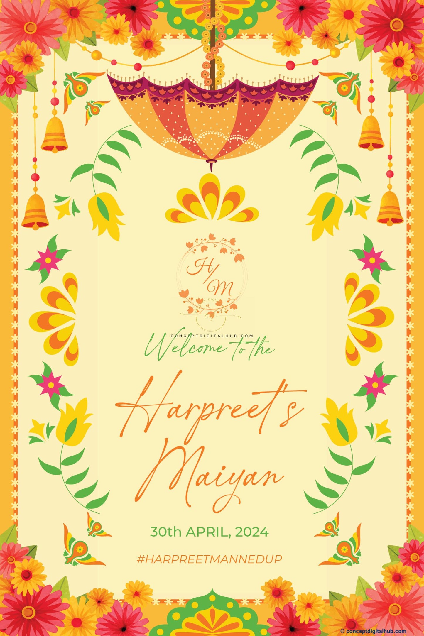 Maiyan Welcome Sign Board With Umbrella