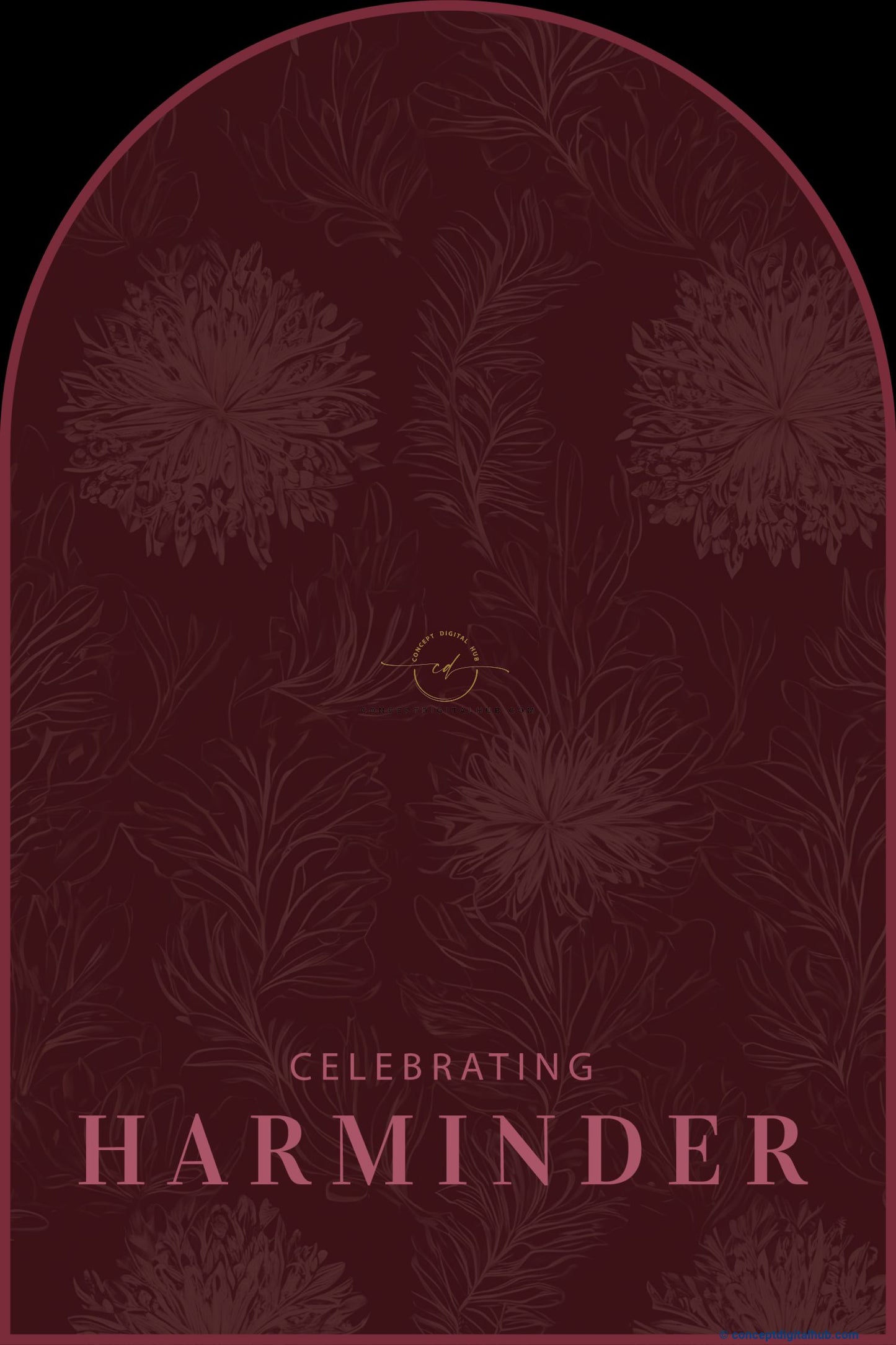 Seal Brown Color Mandala Welcome Board for Welcome Sign
