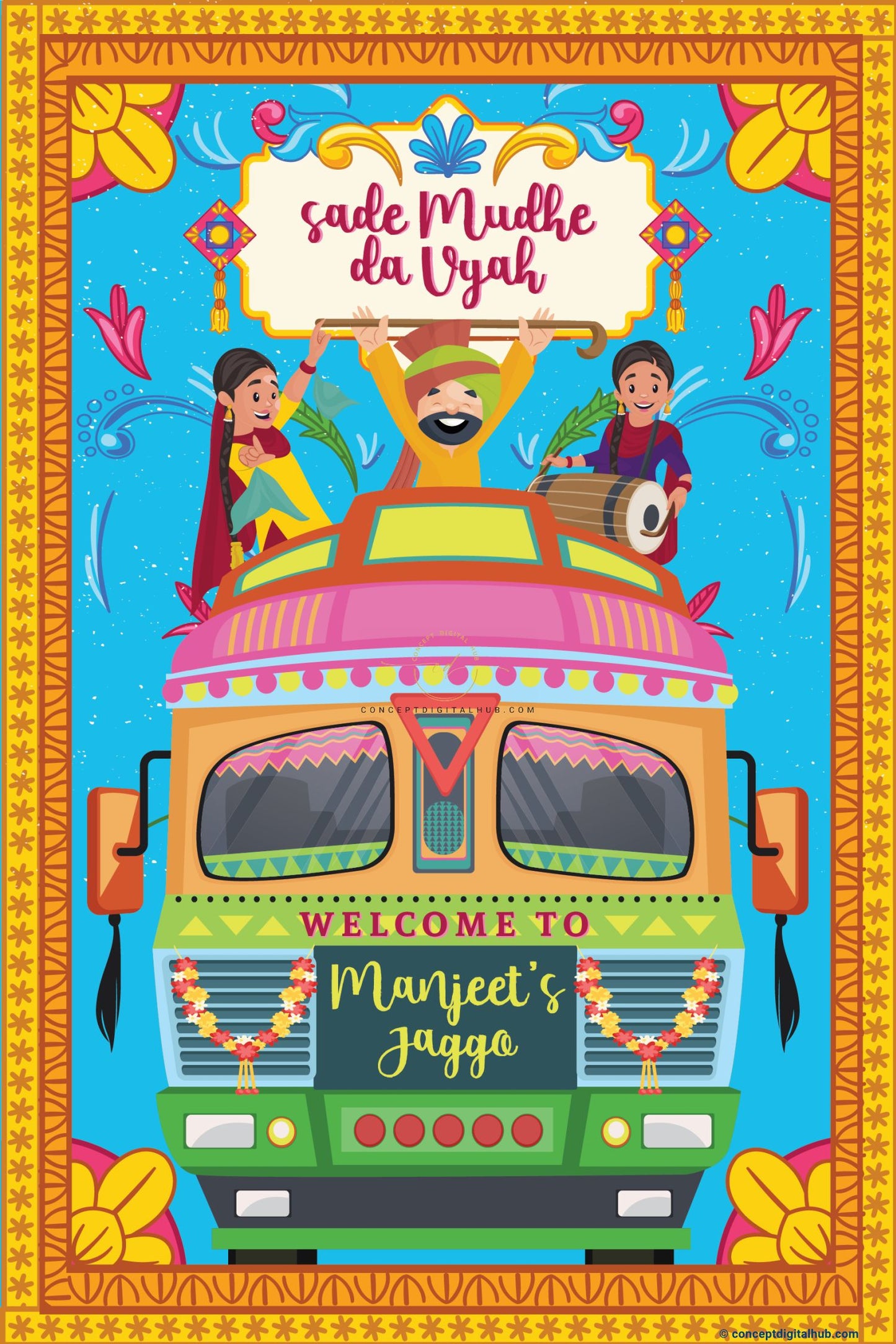 Celebration Welcome Sign Board for Jaggo