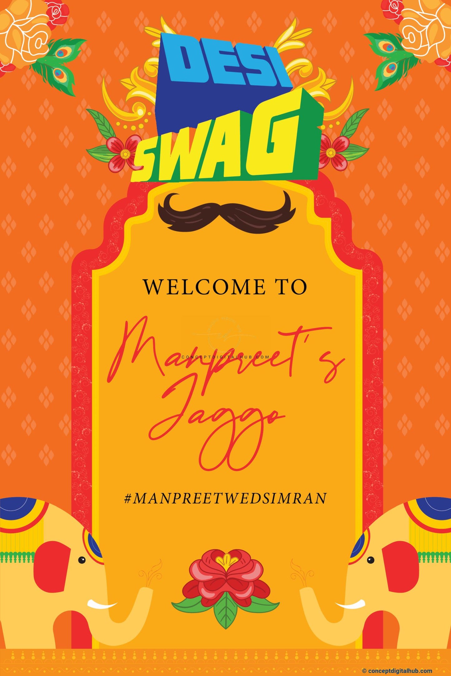 Desi Style Jaggo Welcome Sign Board