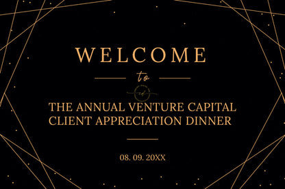 Corporate Dinner Dark Theme Welcome Board