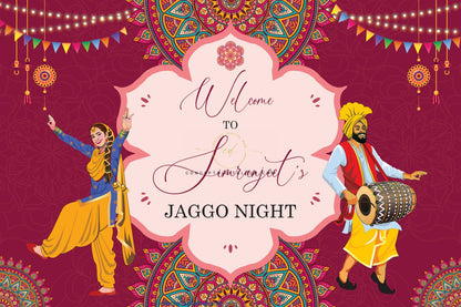 Maroon Jaggo Night Welcome Board Sign