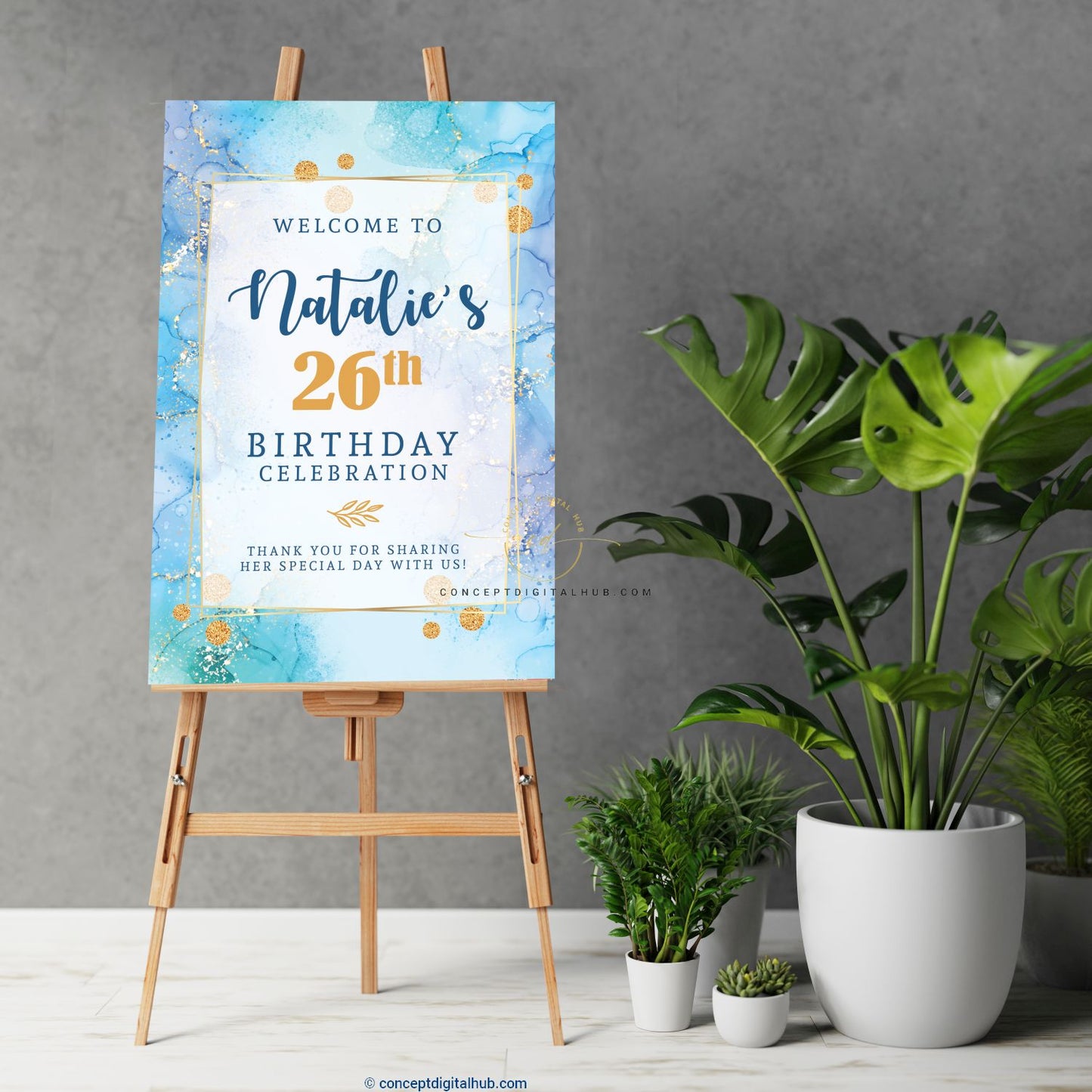 Colorful Birthday Welcome Sign Board