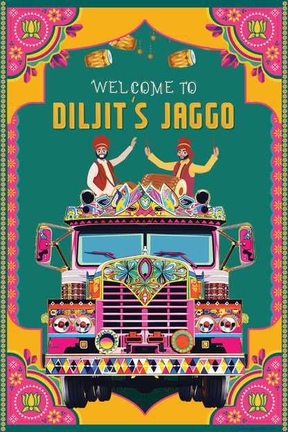 A Colorful Truck Welcome Board for Jaago