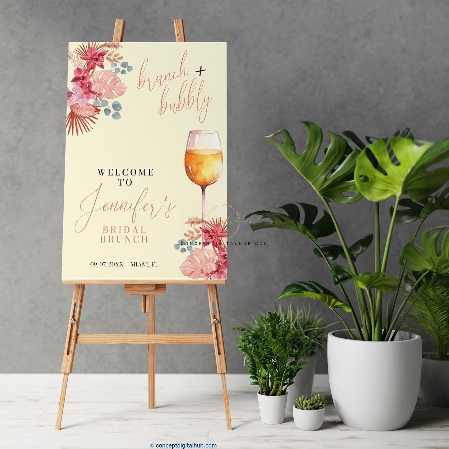 Bridal Brunch Welcome Sign Board