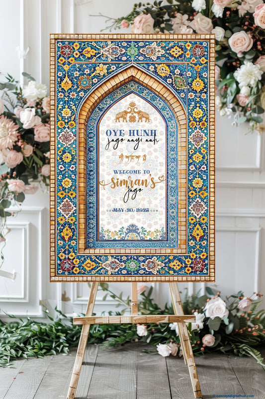 Blue Color Elephant Welcome Board for Jaggo