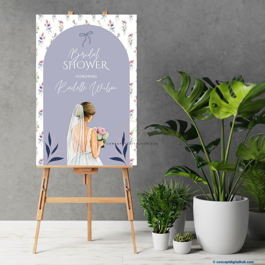 Floral Bridal Shower Welcome Board