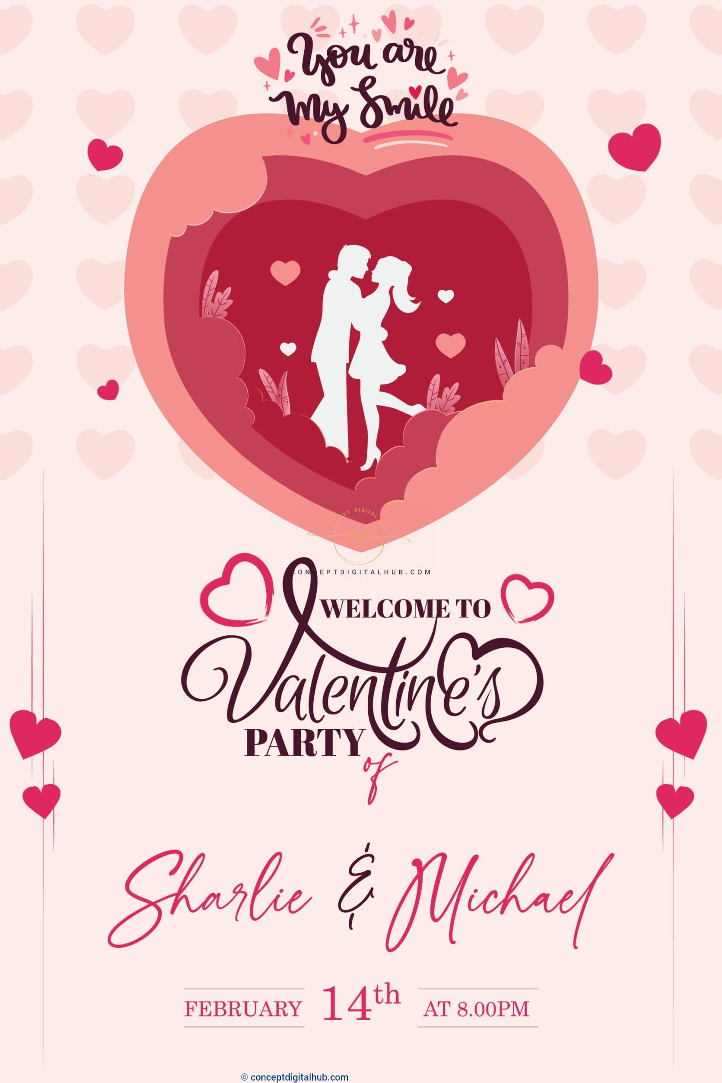 Valentine's Party Welcome Sign Board