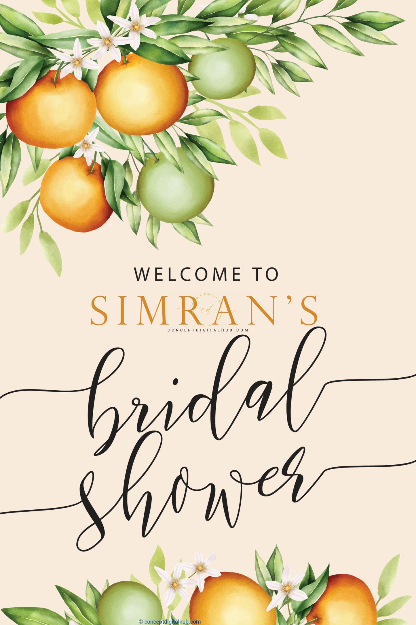 Bridal Shower Welcome Sign Board