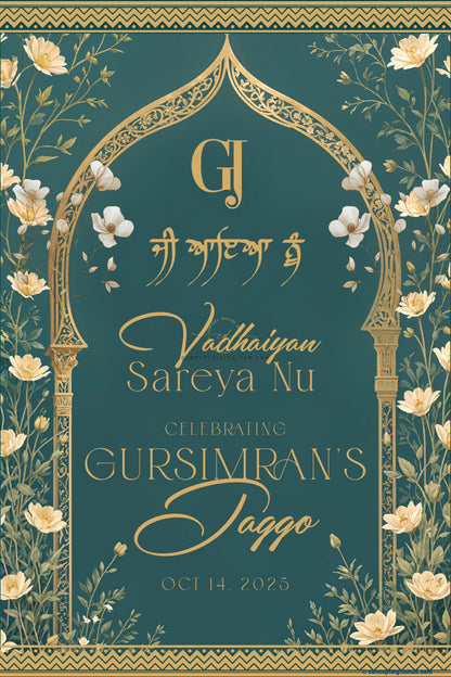 Casal Color Floral Welcome Board for Jaggo