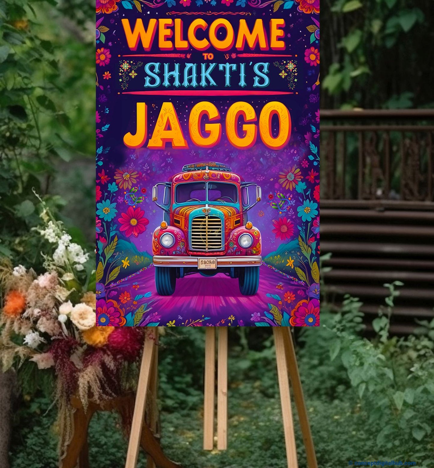 Purple Color Truck Board For Jaago