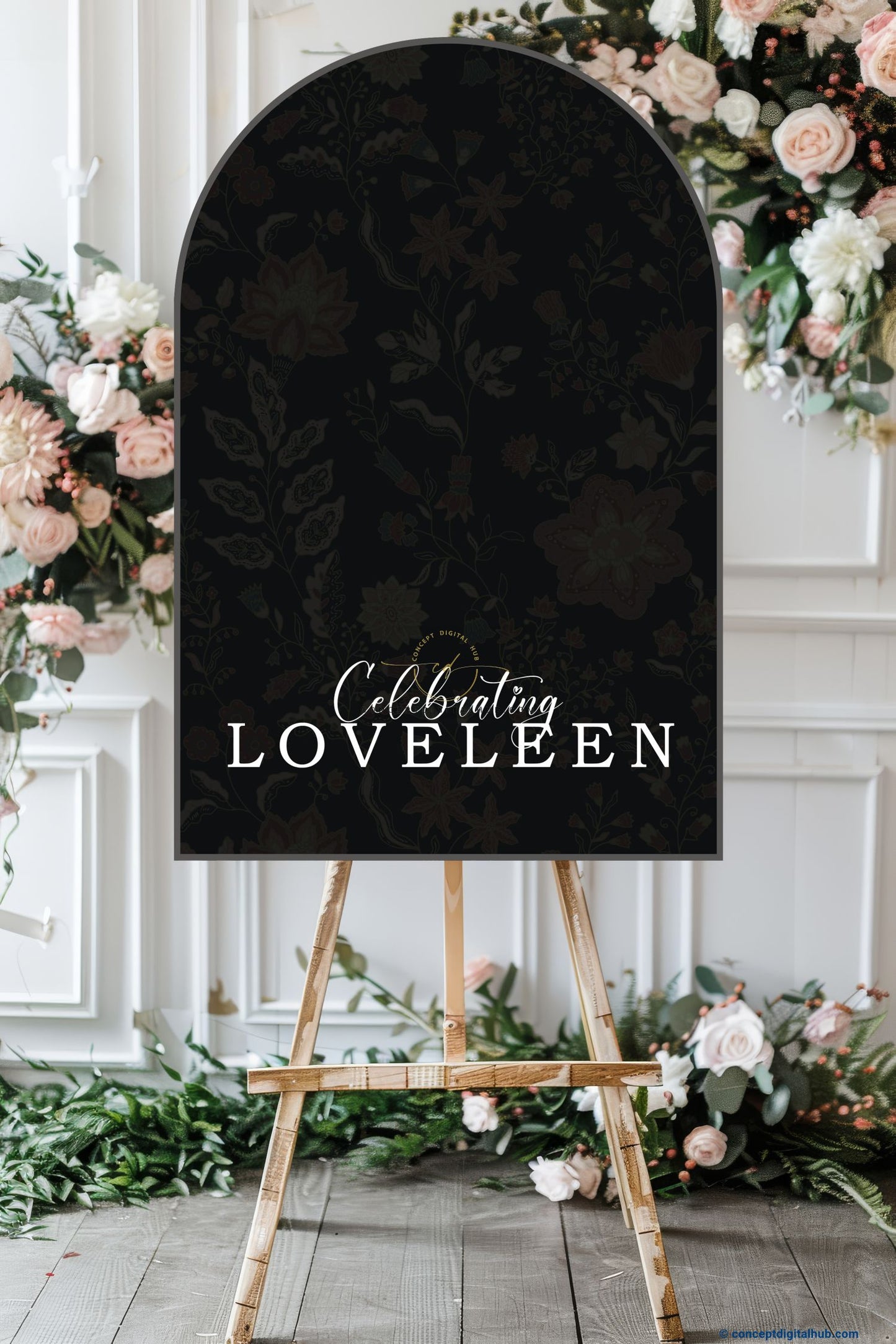 Zeus Color Floral Welcome Board for Celebration