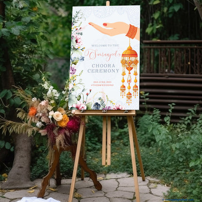 Choora Ceremony Welcome Sign Board