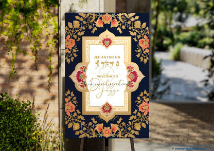 Mirage Color Floral Welcome Board for Jaggo