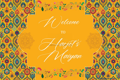 Colorful Mayian Welcome Sign Board