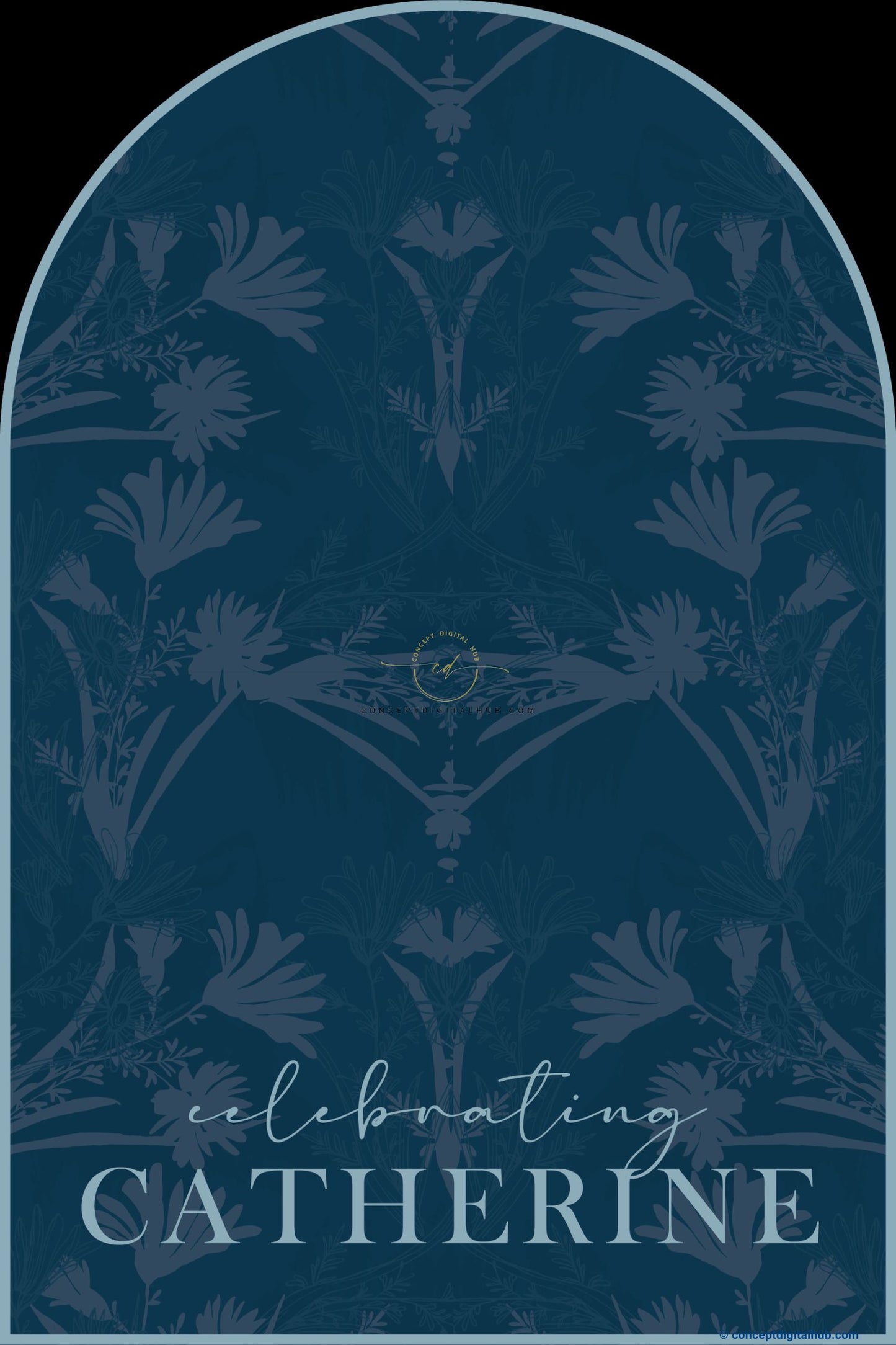 Elephant Color Floral Welcome Board for Wedding Week