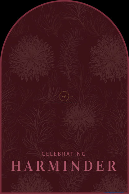 Seal Brown Color Mandala Welcome Board for Welcome Sign