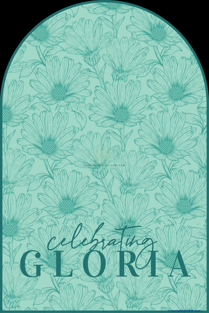 Aqua Island Color Floral Welcome Board for Celebration