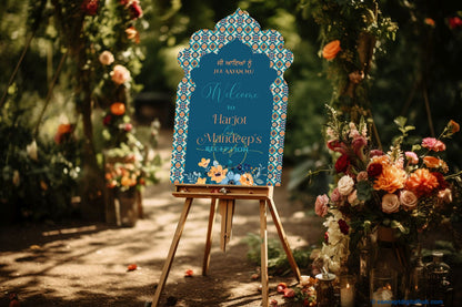 Punjabi Welcome Sign Board For Reception