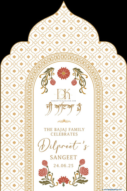 Ceramic Color Floral Welcome Board for Anand Karaj