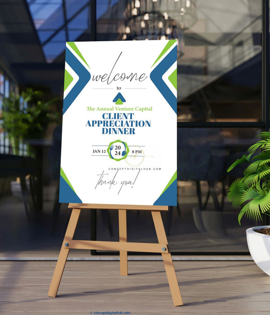 Modern Business Welcome Sign Board – Concept Digital Hub