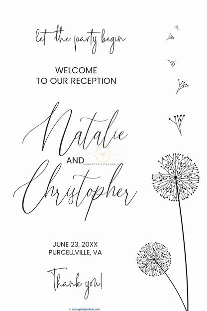 Minimal Reception Welcome Sign Board