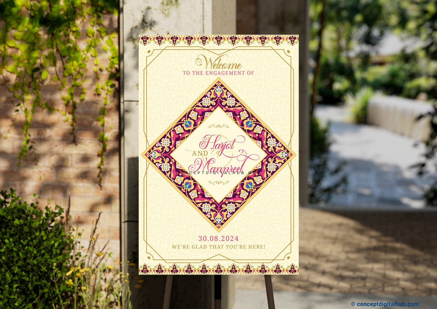 Premium Engagement Welcome Sign Board