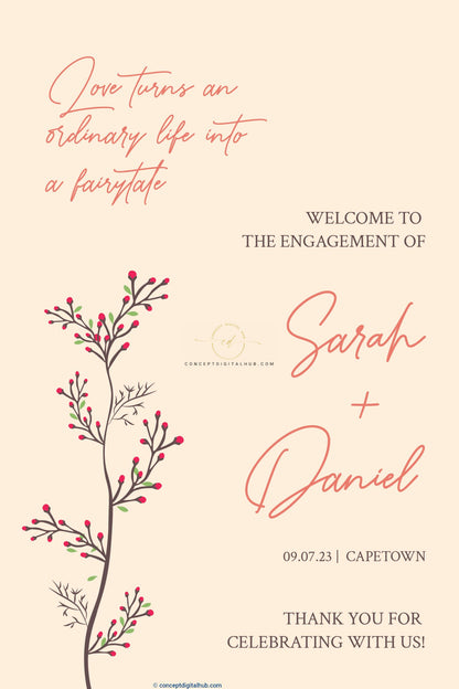 Minimal Engagement Welcome Sign Board