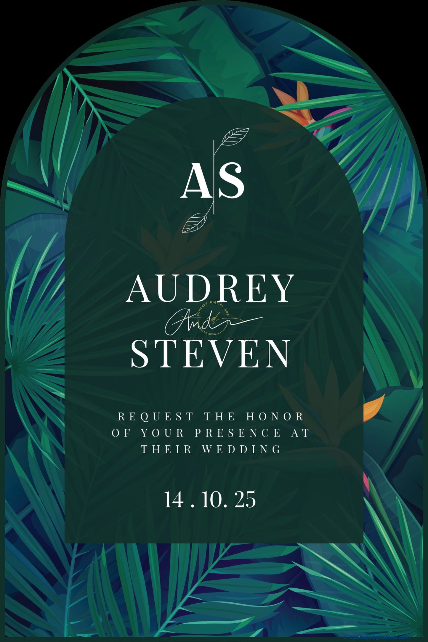 Elephant Color Palm Leaf Welcome Board for Wedding Week