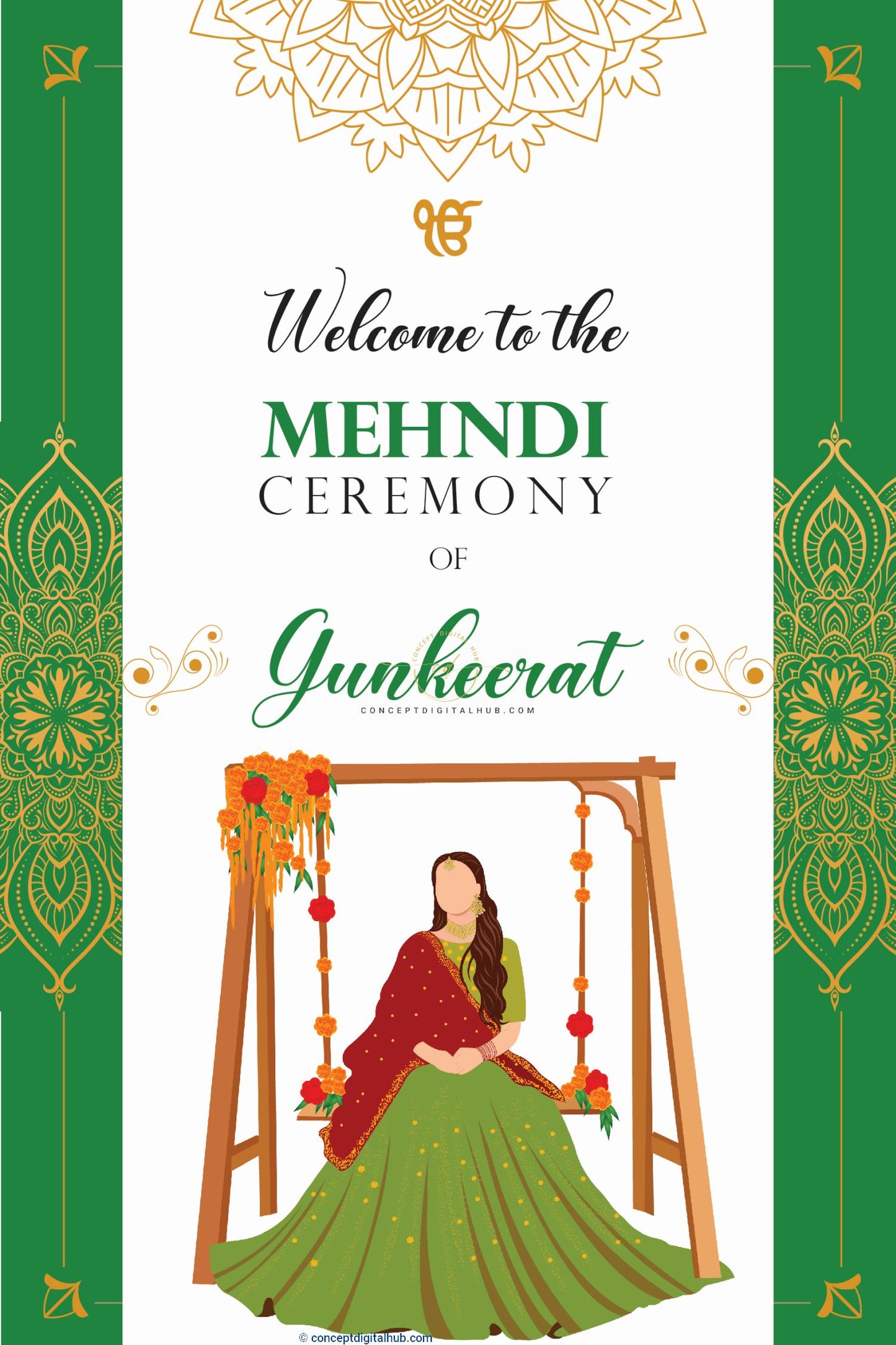 Mehndi Welcome Sign Board