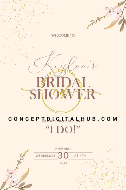 Bridal Shower Welcome Board