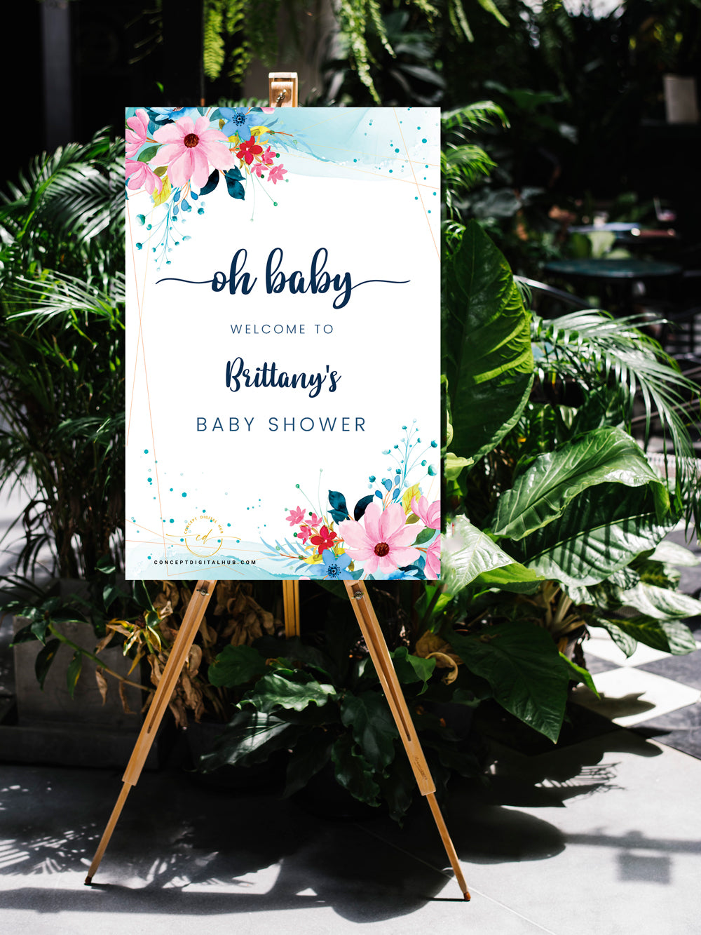 Colorful Baby Shower Welcome Board