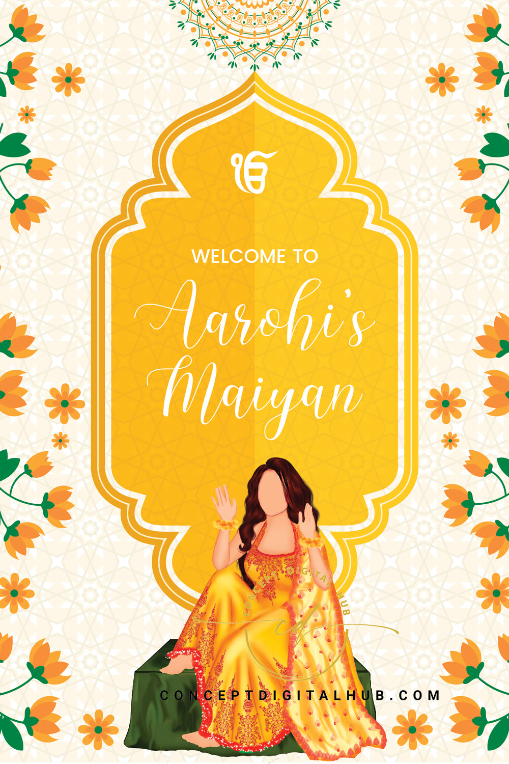 Yellow Welcome Board For Maiyan